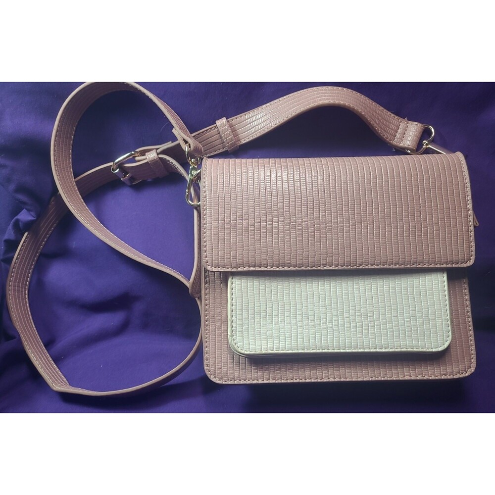 The Limited NWOT Pink and Cream Color Block Crossbody Satchel
